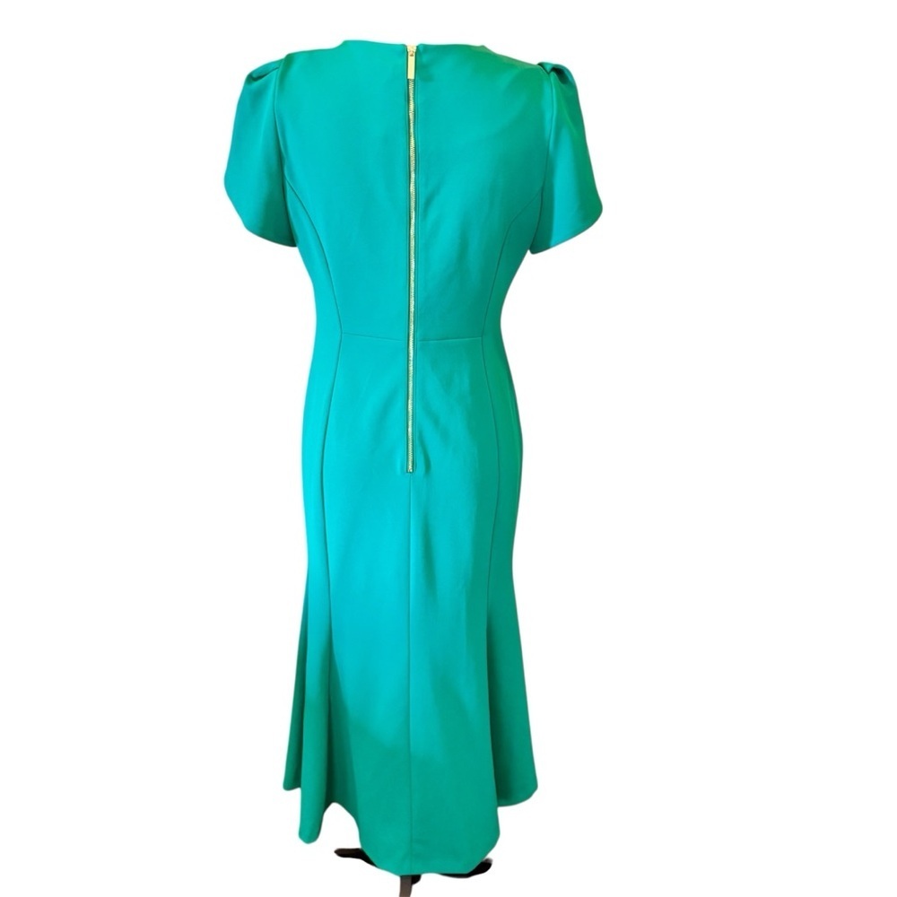 Calvin Klein Scuba Crepe Short Petal Sleeve Crew Neck Sheath Dress, size 10 - Picture 15 of 16